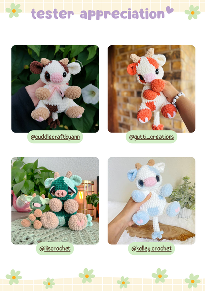 Kiwi the Baby Cow PDF Pattern