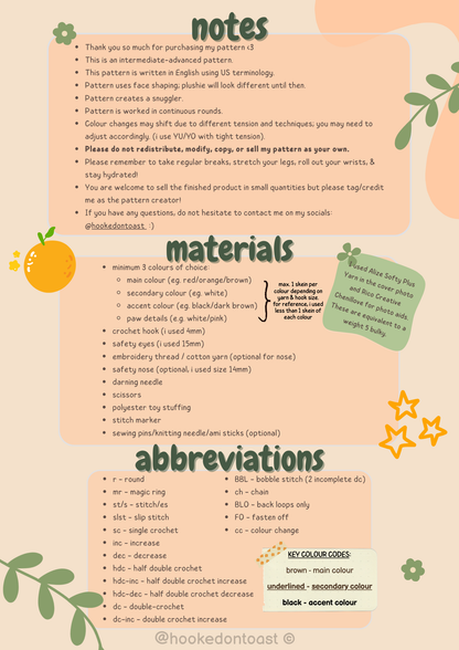 Patron PDF 2 en 1 Miso le chat